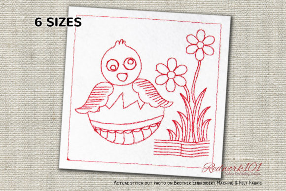 Easter Baby Chick Redwork: A Designer's Review