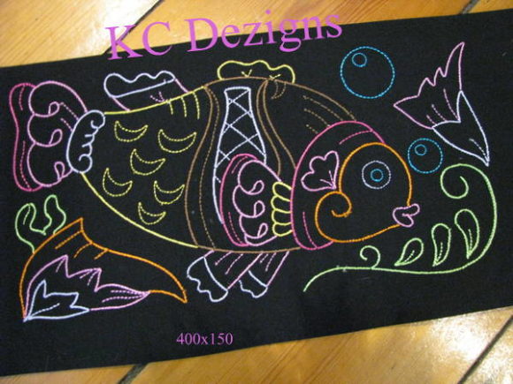 Review: Colourline Fish 07 Embroidery Design